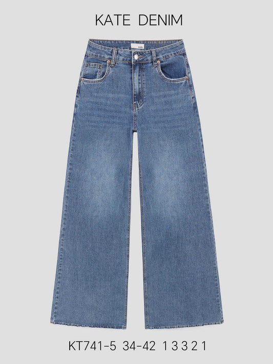 Jean large PALAZZO - Bleu