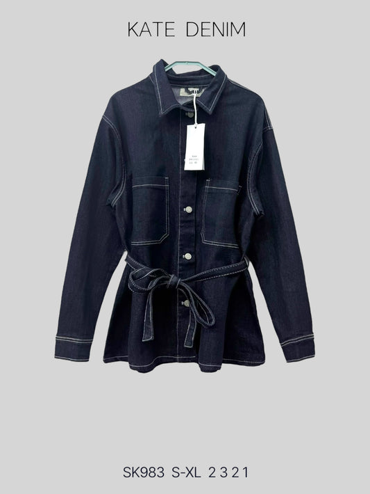 Chemise en denim - Bleu brut