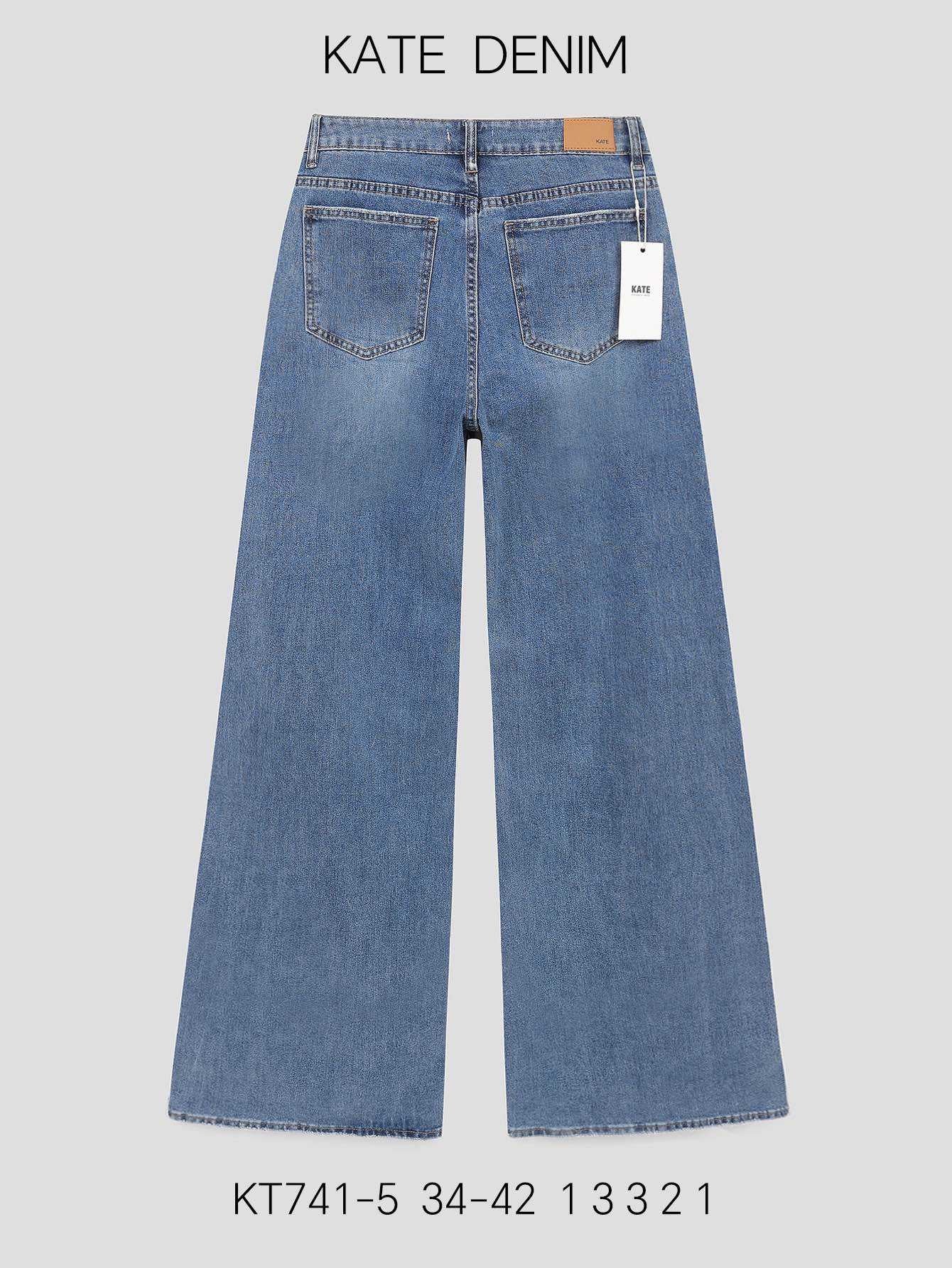 Jean large PALAZZO - Bleu
