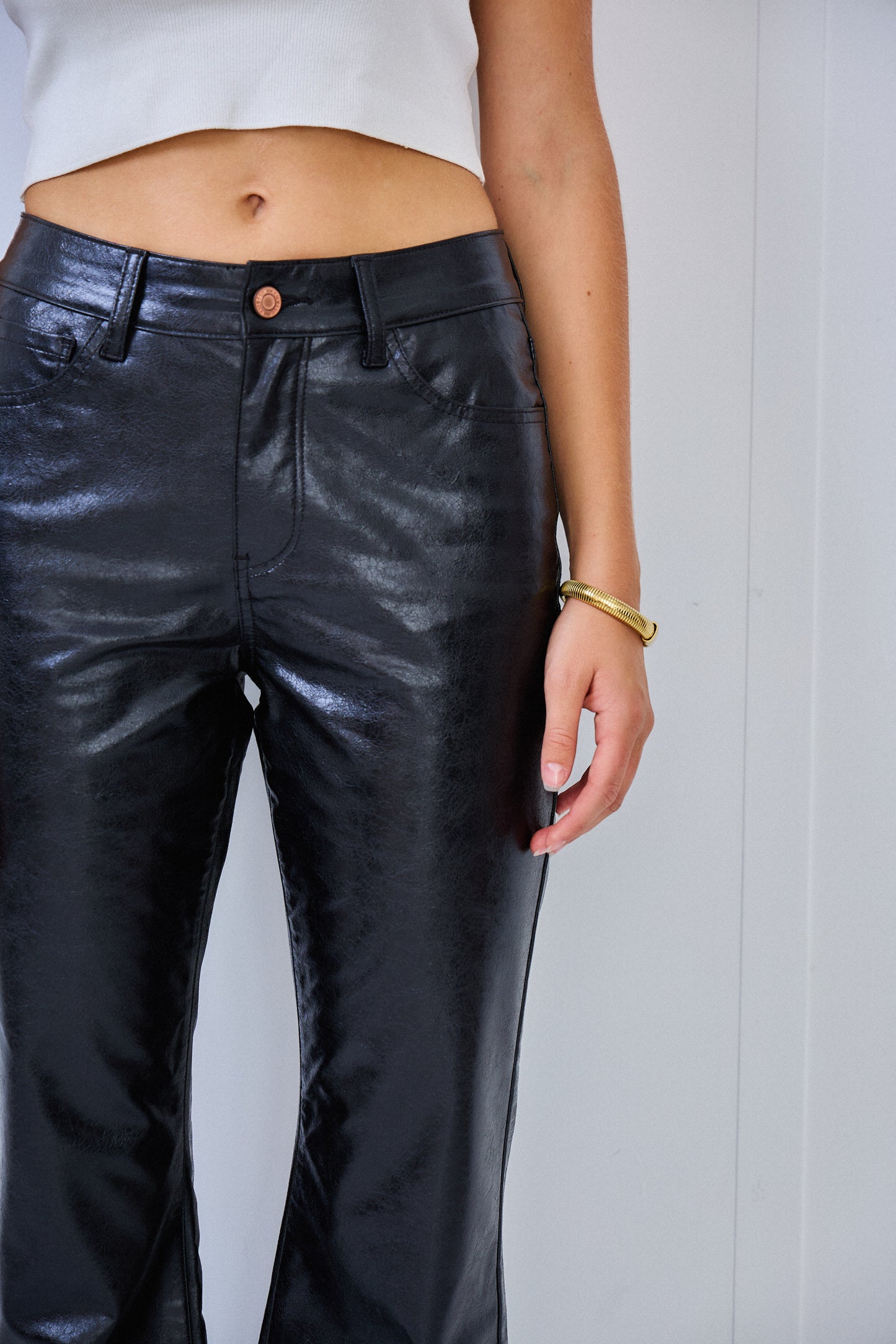 Pantalon similicuir FLARE