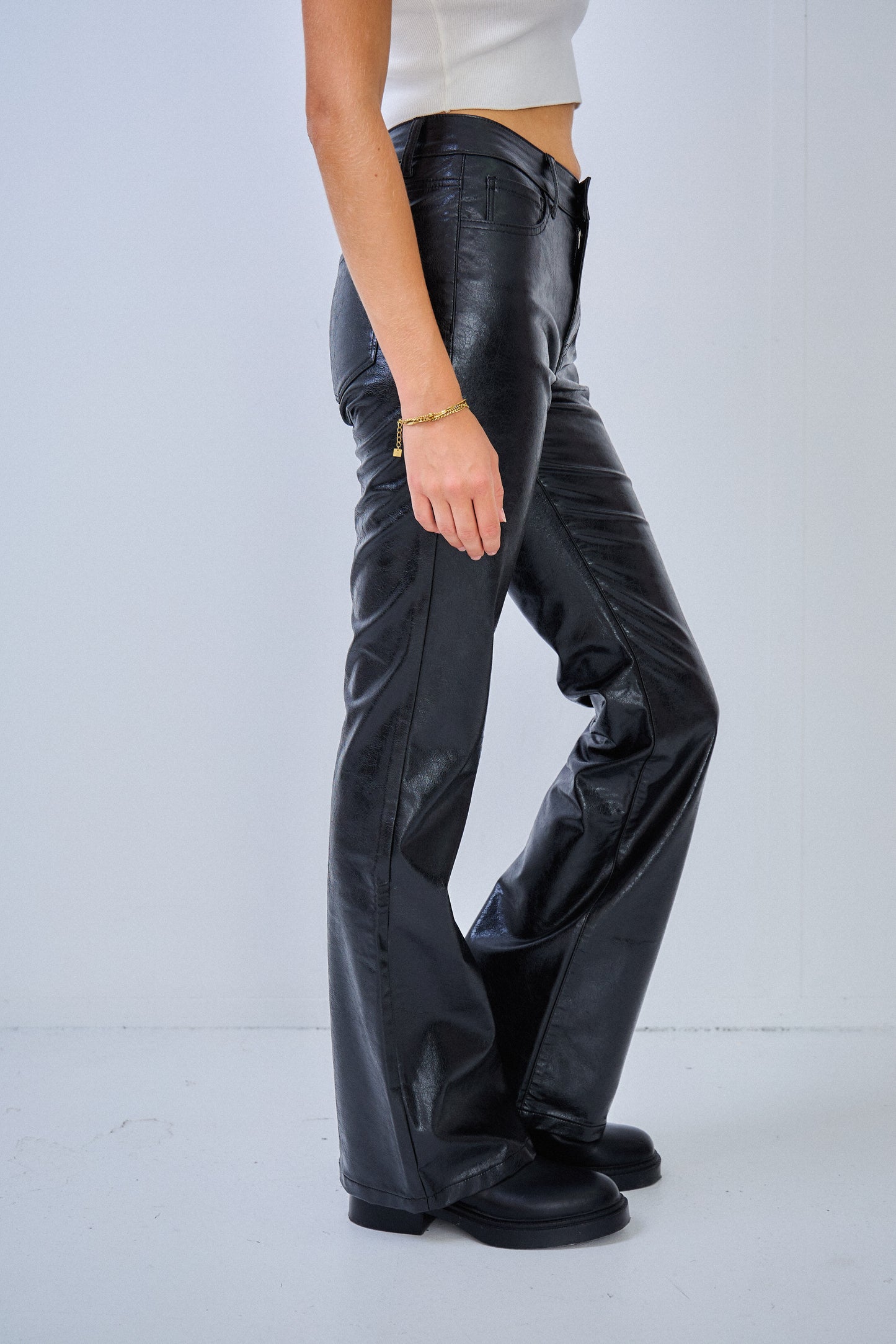 Pantalon similicuir FLARE